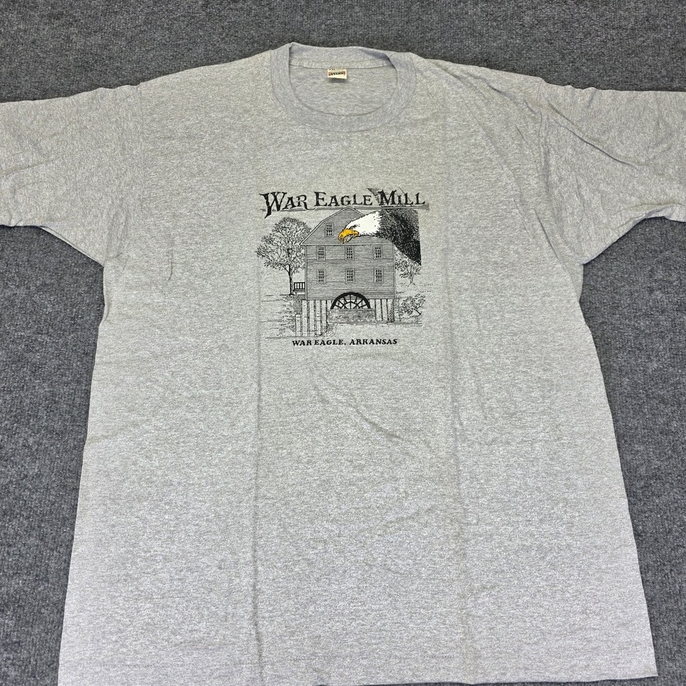 Vintage Screen Stars War‎ Eagle T-Shirt Mens 2XL Sleeve Graphic Single Stitch